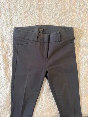 LOFT Charcoal Slim Dress Pants